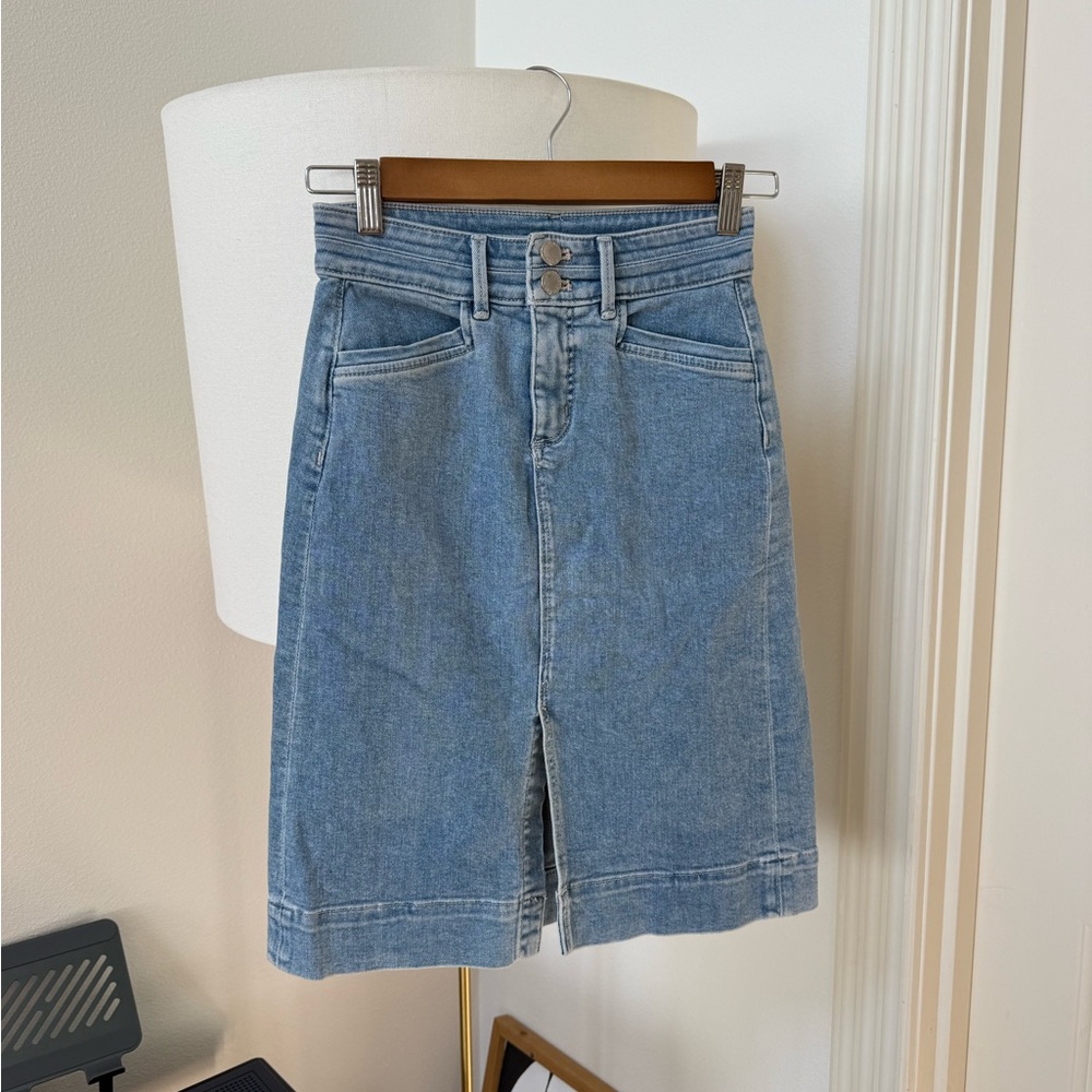 Ann Taylor Light Blue Denim Jeans Skirt